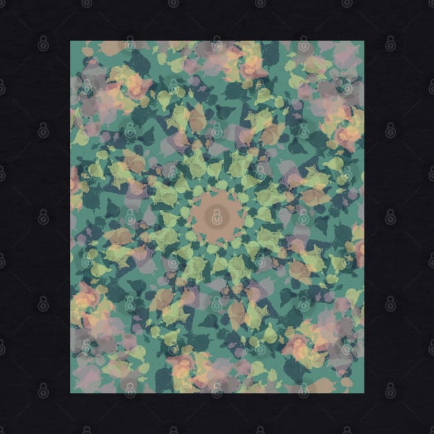 Pink green abstract pattern by Hellbender Creations